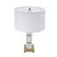 Lampe de table avec base en or et corps avec abat-jour requis
