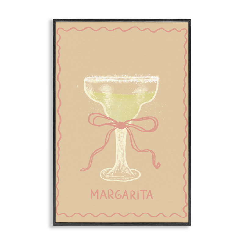 Margarita avec ruban, estampe numérique, design par Florentina Dolci, H 18 po x l 12 po, Giclée encadrée noir minuit