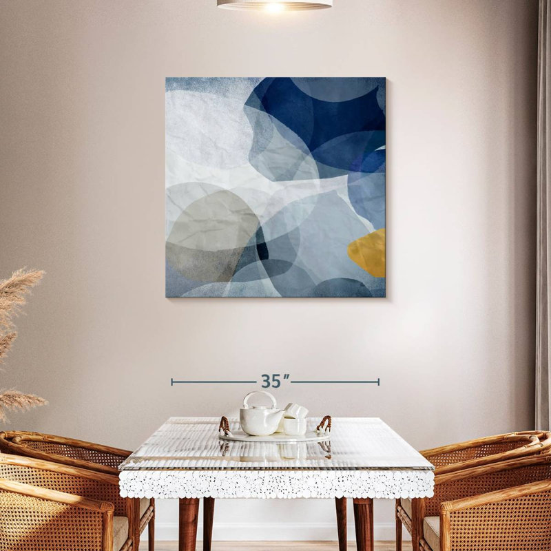 Blue Bubbles I, 36" H x 36" W