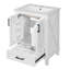 Meuble-lavabo de 24 pouces avec lavabo simple, structure en bois + panneau de fibres à densité moyenne, 2 portes à fermeture en douceur, 1 tiroir divisé, 2 tablettes de rangement, amplement d'espace de rangement-463431236