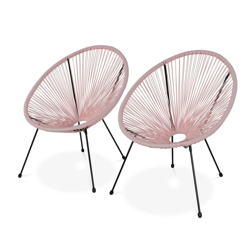 Ember Folding Deck Chair, Pink