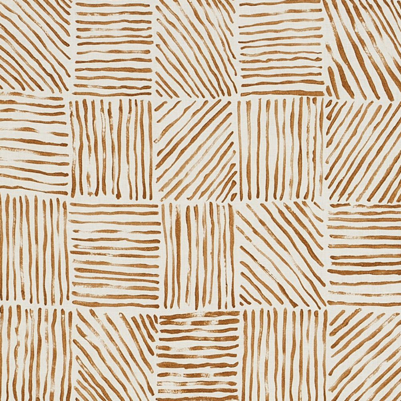 Tissu Katama Schumacher x Caroline Z Hurley, Caramel