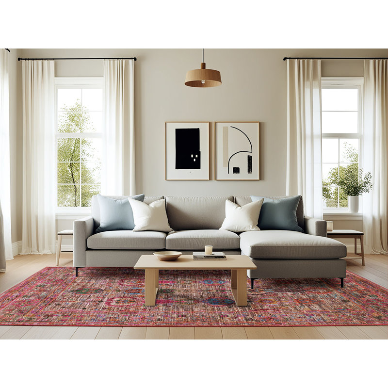 Tapis brun à motif oriental, Rectangle 6 pi x 9 pi
