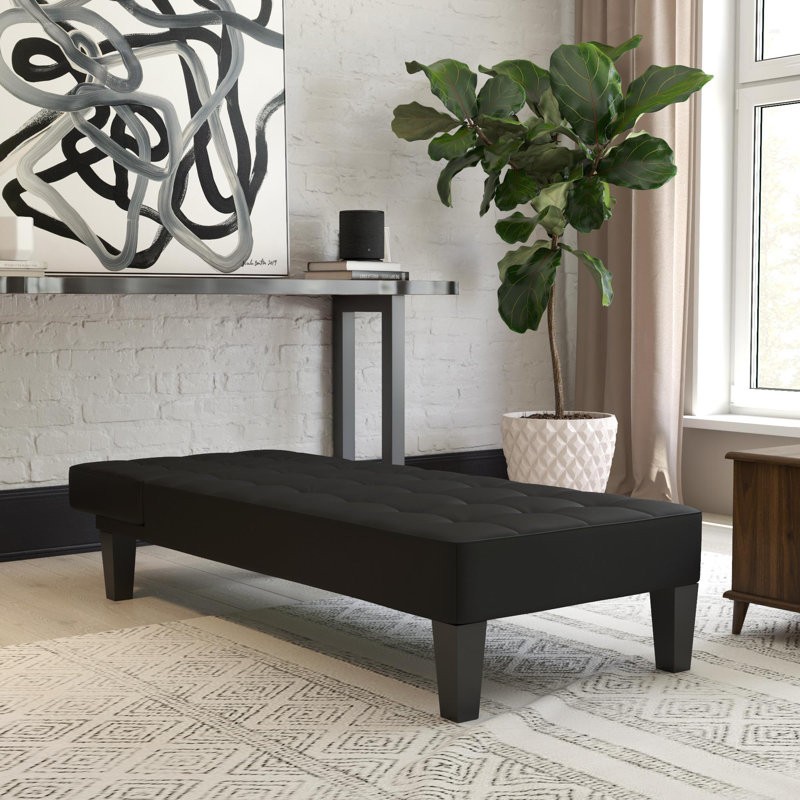 Alaira Faux Leather Chaise Lounge