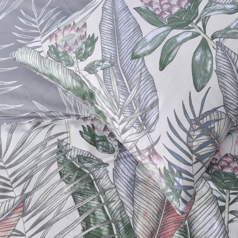 Eddye Cotton Floral Duvet Cover Set with Pillowcases Included, Super King Duvet Cover + 2 Standard Pillowcases