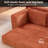 55.9" Memory Foam L-shaped Compression Sofa For Living Room - No Assembly, Convertible 2-in-1 Design, Corduroy Fabric - Compact Couch For Small Spaces, Apartments, Home Office & Bedroom-orange-924947499-938331439
