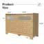 Commode moderne en bois à 6 tiroirs avec poignées dorées
