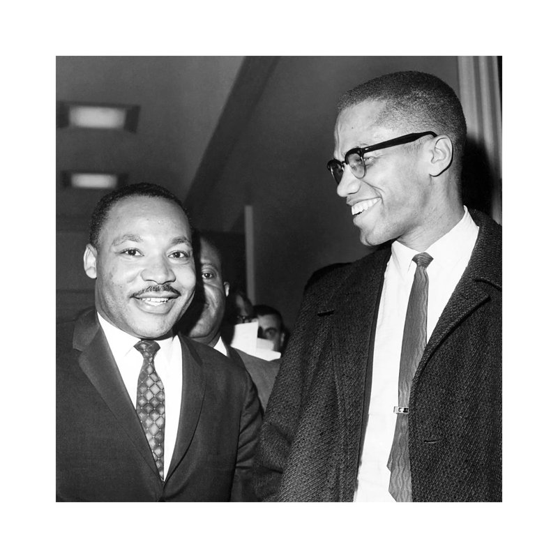 King And Malcolm X, 1964 - Print on Canvas, Wrapped Canvas, 66.04 cm H x 66.04 cm W x 1.91 cm D