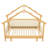 Twin Size Wood Treehouse bed with Soft Cushion Rails, For Kids-1854956473