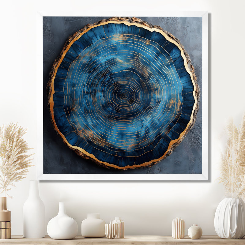 «Grachan Blue Forest Of Wood Slide Collage II», art mural forêt, H 30 po x l 30 po, Reproduction encadrée d'une seule photo