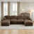 Brown+4 Seat+2Ottoman