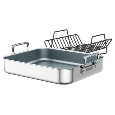 ZWILLING Polished Stainless Steel Ceramic Nonstick Roasting Pan