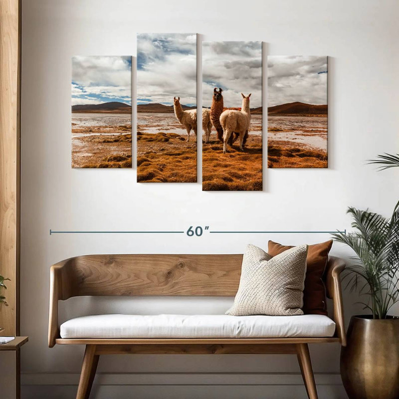 Brampt Desert Alpacas, 32" H x 52" W