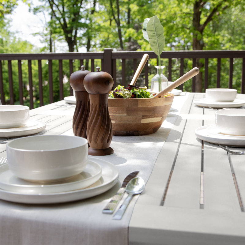 Ensemble repas pour 6 personnes Kile, Blanc, L 84 po x l 42 po x H 30 po