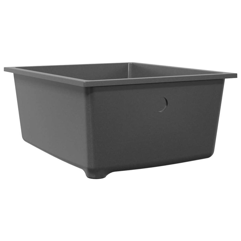 Kitchen Sink Granite, Grey, 20cm H  x 38cm W  x 44cm D