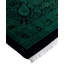 Tapis unique noué à la main Rachal - vert, 12 pi 0 po x 18 pi 7 po