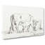 Cow with Calf by Jean Bernard - Wrapped Canvas Drawing - Wrapped Canvas-55371345
