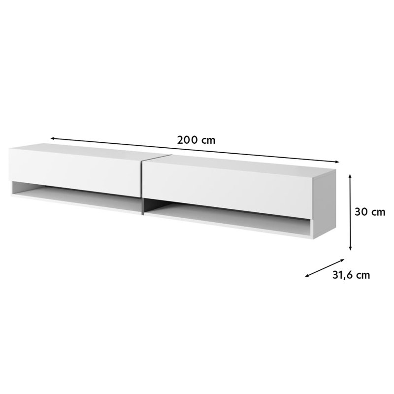 Ameetha TV Stand for TVs up to 75", White