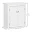 Armoire à pharmacie murale avec tablettes pour salle de bain, blanc