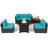 4 - Person Patio Conversation Set with Cushions-1213673040