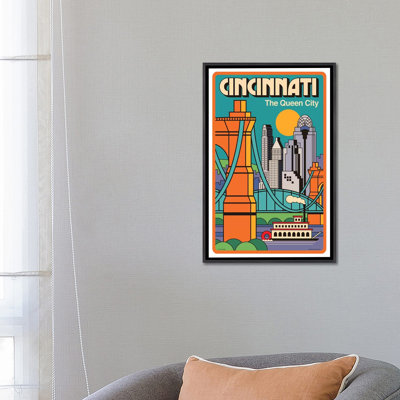 " Cincinnati Travel Poster " by Jim Zahniser