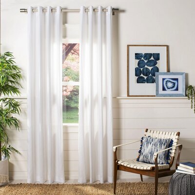 Mckee Window Cotton Blend Solid Semi-Sheer Grommet Single Curtain Panel -  Rosecliff Heights, 1CE70D245A444C8590D70A2C0C087CB9