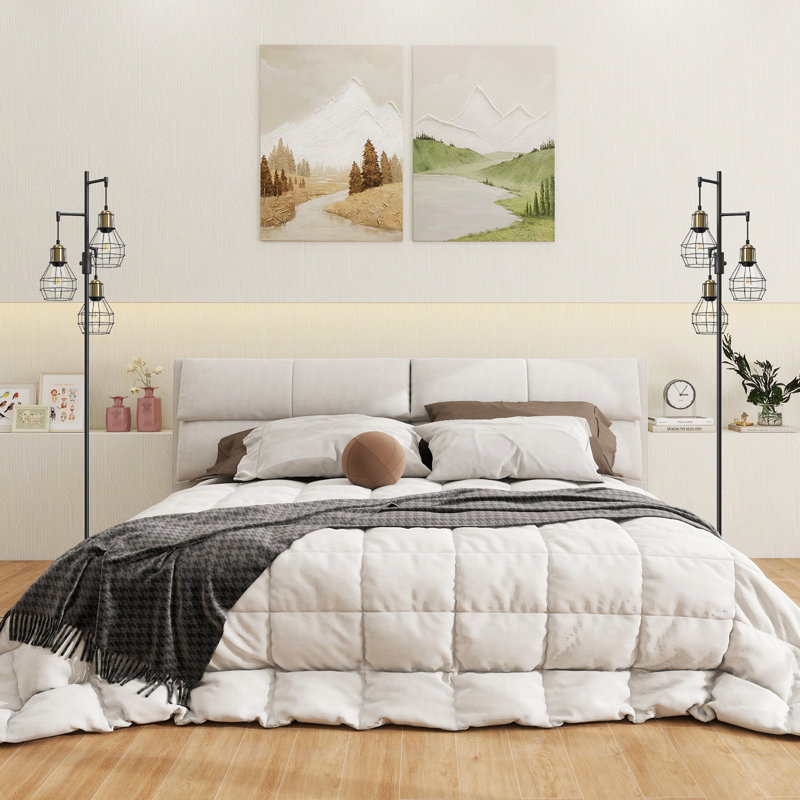 Andriel 175CM Polished Floor Lamp 3 Dimmable Lights, Standing Reading Light Lamp For Bedroom, Living Room