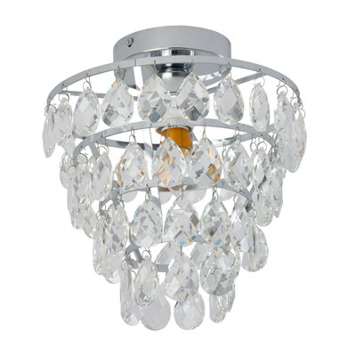 Crystal Semi Flush Mount