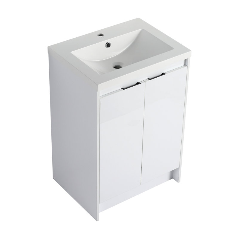 Meuble-lavabo sur pied 24 po avec lavabo en résine