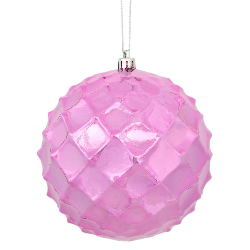 Shiny Diamond Bauble Christmas Ornament, Café Latte, 4
