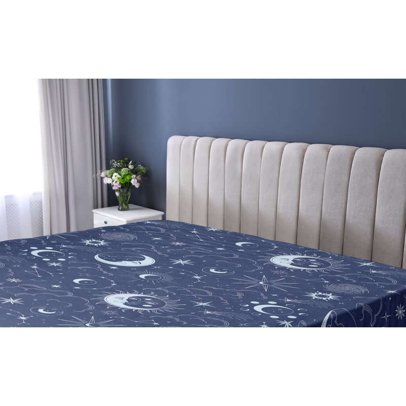 Drap-housse Ambesonne Space Esoterism Sun Moon, Drap-housse très grand californien