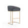 Lioba Upholstered Counter Stool with Metal Frame