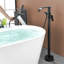 Robinet de baignoire au sol avec douche à main