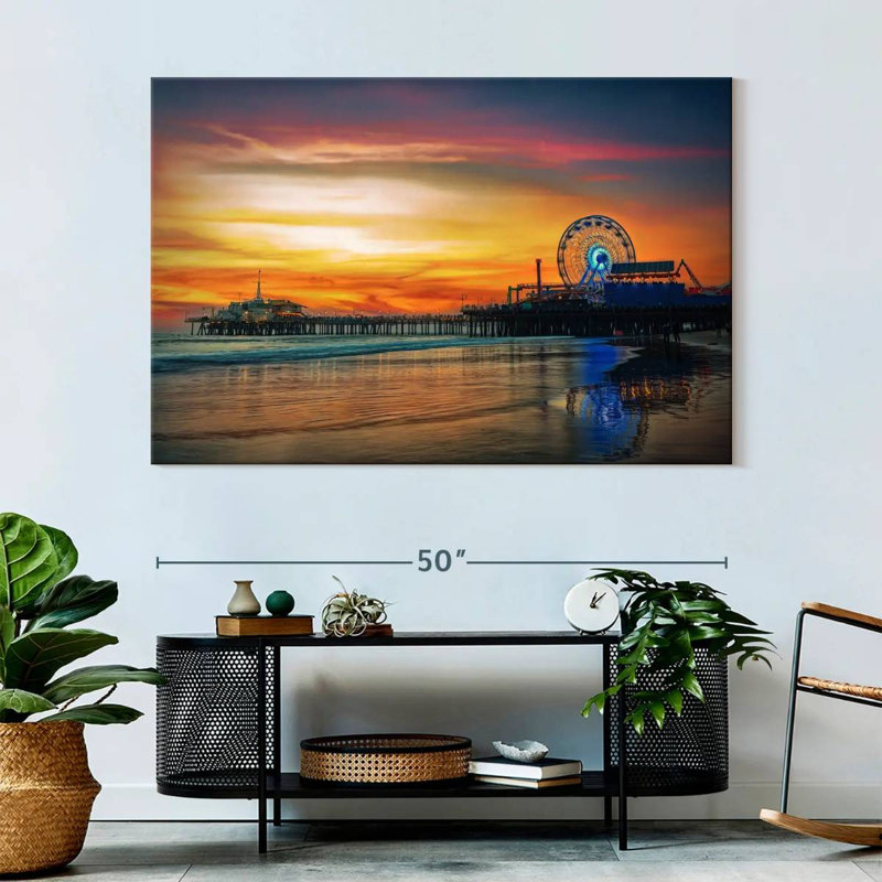 Gillard Santa Monica Pier Sunset, 34" H x 51" W