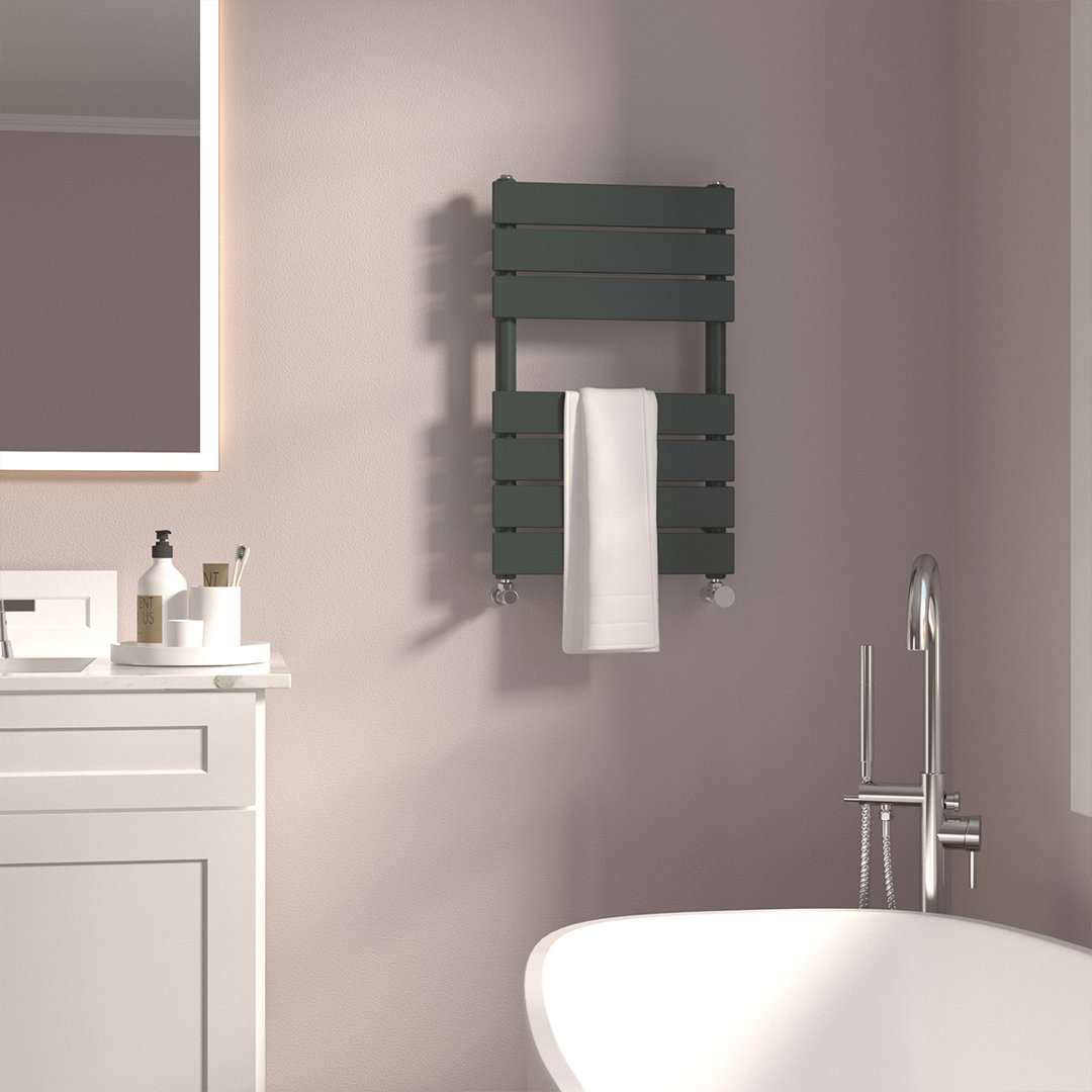 Noella Anthracite Flat Panel Towel Rail Designer Radiator