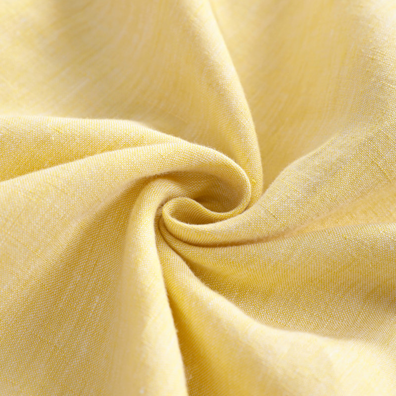 100% Linen Pillowcase, Standard (20x26 Inches), Yellow