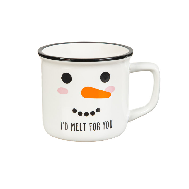 Snowman Ceramic Cozy Cup and Socks Giftset, 15oz, Gift Box