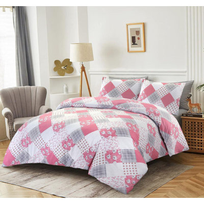 Cotton Blend Floral Duvet Cover Set with Pillowcases Included