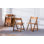 Ensemble de 2 chaises de patio pliantes en bois massif