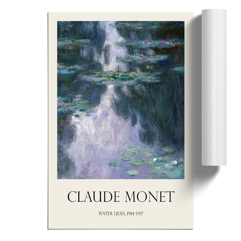 Water Lilies Lily Pond Vol.23 by Claude Monet - No Frame Painting, 30cm H x 21cm W x 0.1cm D