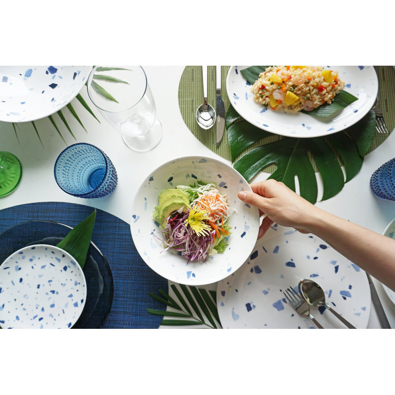Terrazzo Azzurro Bone China Pasta Bowl