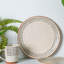 Nicola Spring - Spotted Rim Stoneware Dinner Plates - 26cm - Monochrome