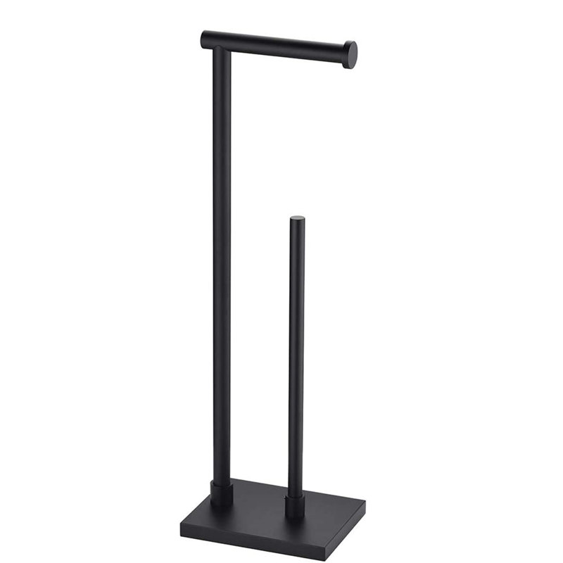 Porte-papier hygiénique sur pied, Noir