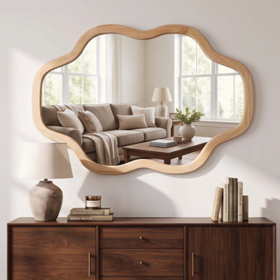Miroir décoratif en bois massif Cloud