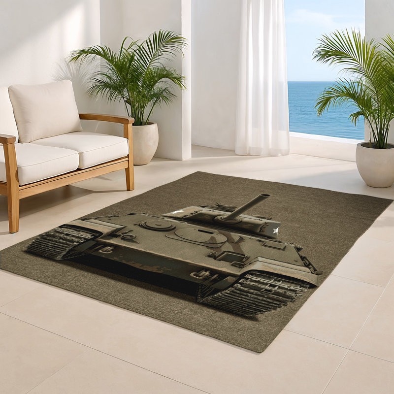 Tapis intérieur et extérieur brun Transport, Rectangulaire 2 pi x 3 pi