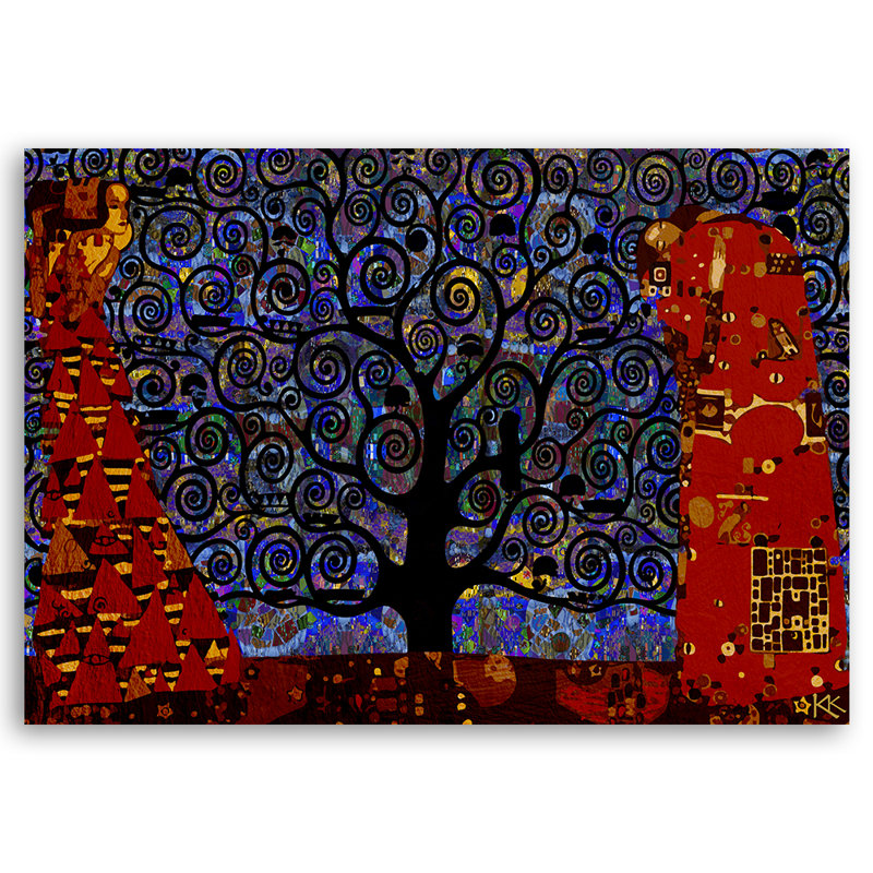 Tree Of Life - No Frame Print on Canvas, 80cm H x 120cm W