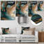 Or et vert abstrait marbre harmonie tourbillons I - marbre décoration murale-242785873