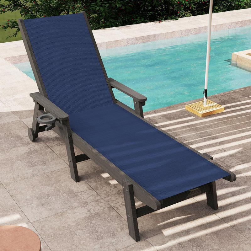 Lounge Chair Outdoor, Navy Blue