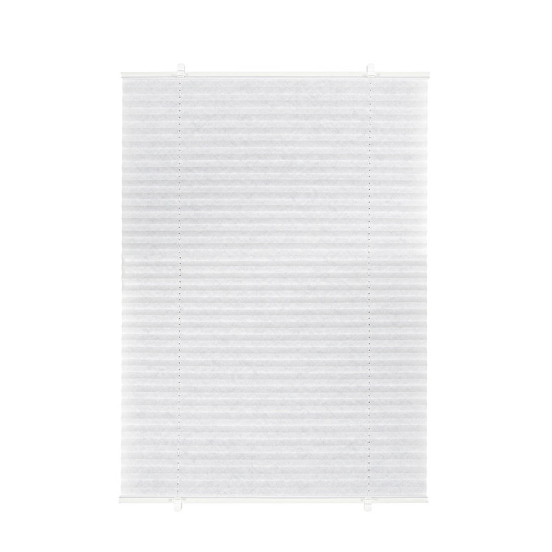 Cordless Room Darkening Pleated Shade, White, 130cm L x 60 cm W