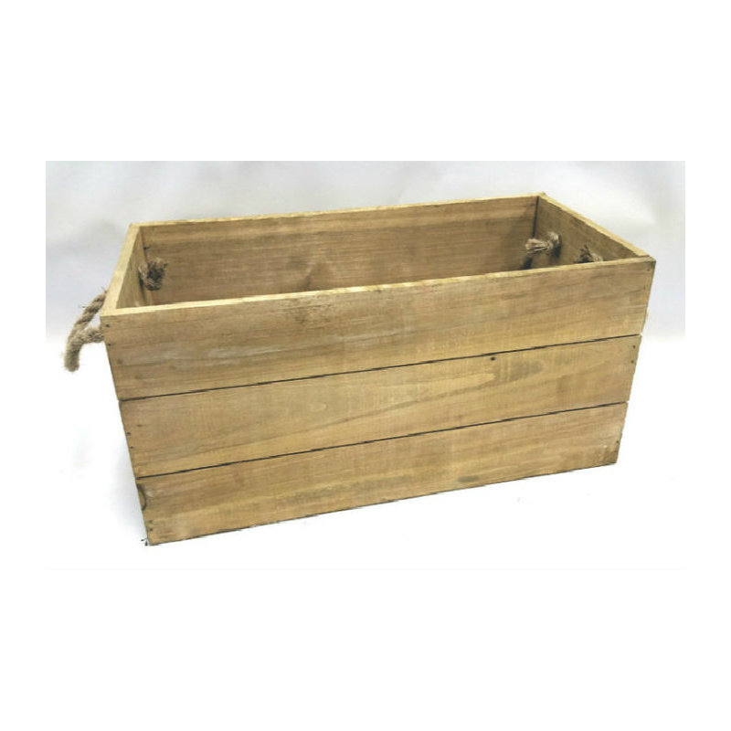 Sand & Stable™ Solid Wood Decorative Bin, 7" H x 16" W x 8" D
